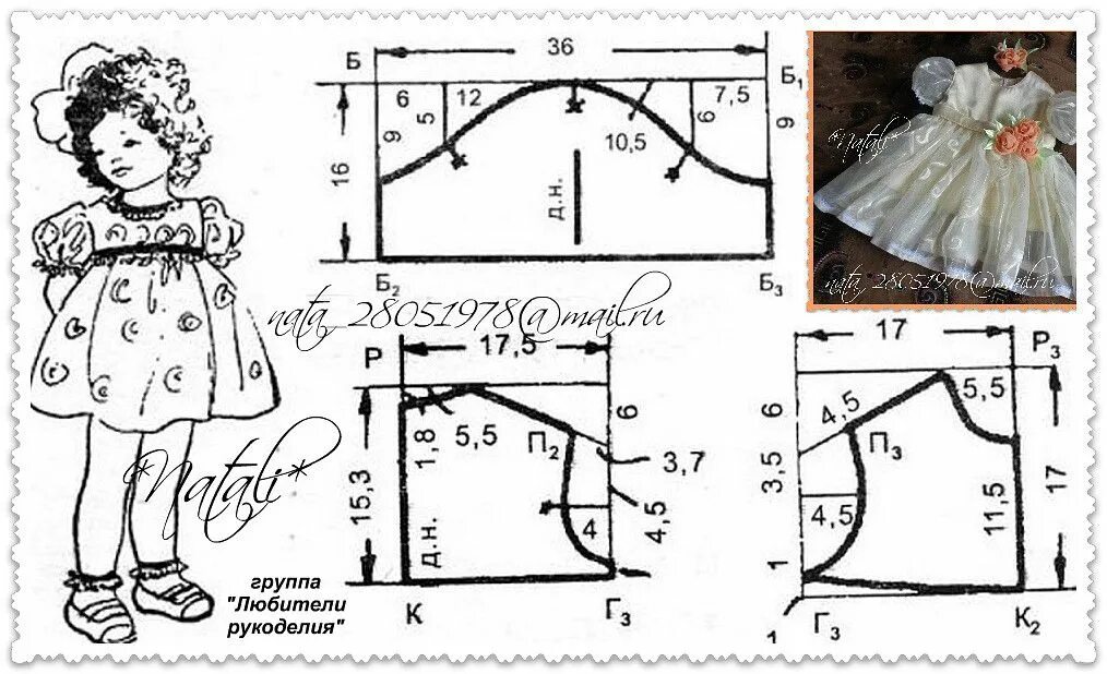 Построение выкройки платья девочке kleita Детские выкройки одежды, Выкройки детской одежды и Наряды для девочек