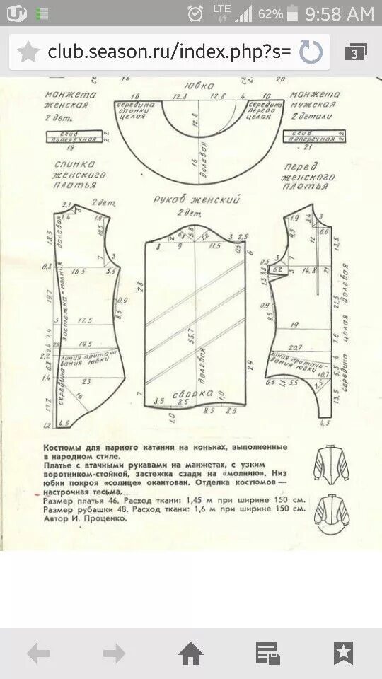 Построение выкройки платья для фигурного катания Пыктойка боди Выкройки, Пошив модной одежды, Винтажные швейные выкройки