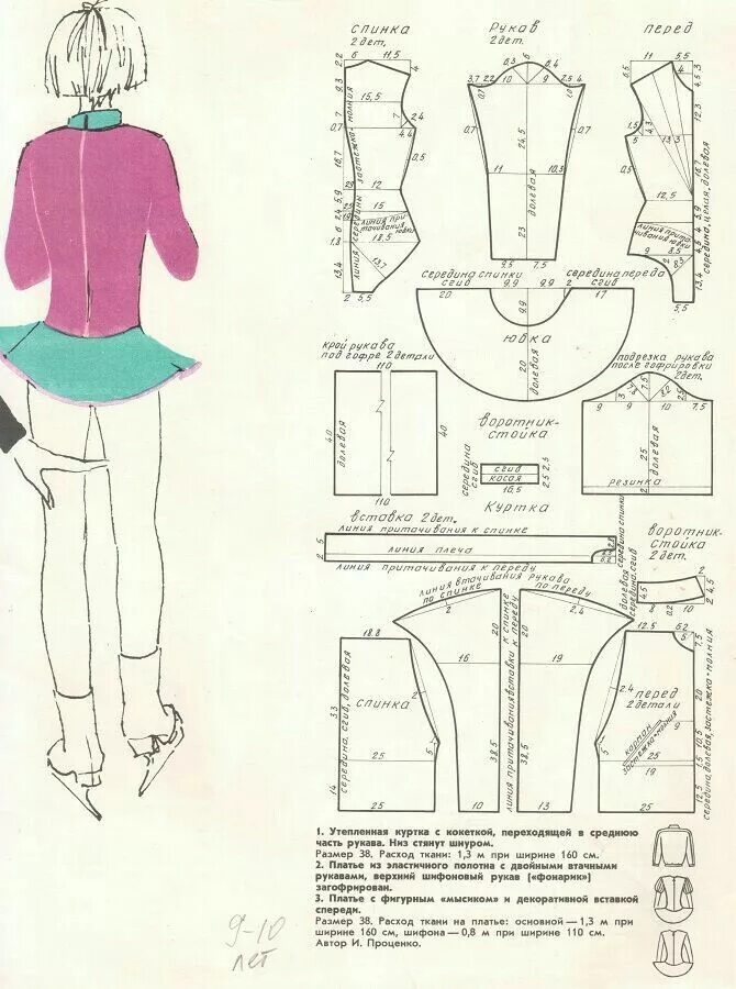 Построение выкройки платья для фигурного катания Pin on гимнастика Figure skating dress patterns, Skating dress patterns, Figure 