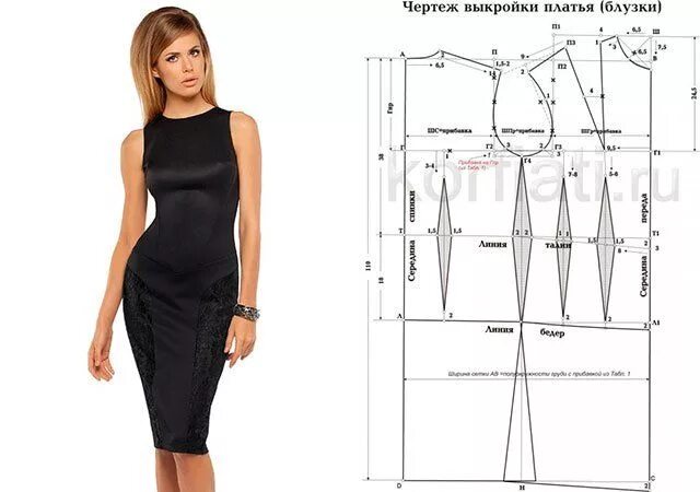 Построение выкройки платья из эластичной ткани Пин от пользователя u041Au0441u0435u043Du0438 на доске Выкройки, шитье Как 