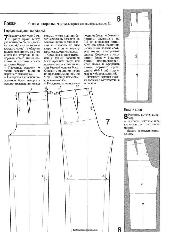 Построение выкройки широких брюк Моделирование и конструирование женской одежды. Система М.Мюллер и сын. 2008 год