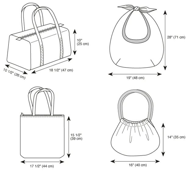 Построение выкройки сумки K3171 Bags Сумки Сумки