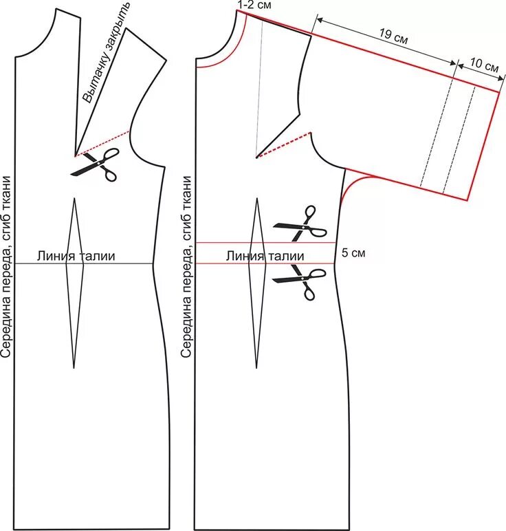 Построение выкройки цельнокроеного рукава без вытачек Выкройка летнего платья с рукавами от Анастасии Корфиати Образец моды, Шаблон ру
