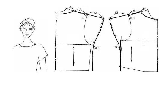 Построение выкройки цельнокроеного рукава без вытачек Простые выкройки простые вещи Выкройки, Шитье, Моделирование