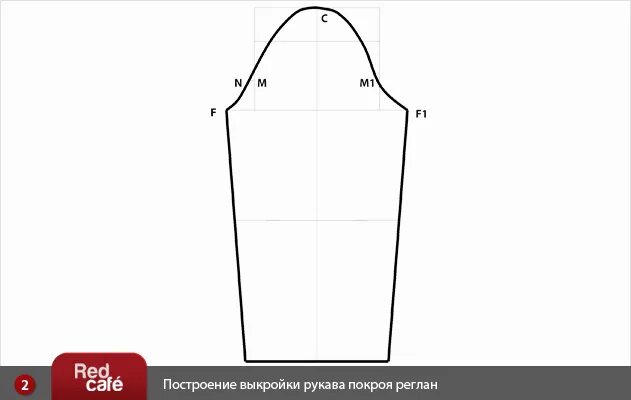 Построение чертежа рукава втачного основы