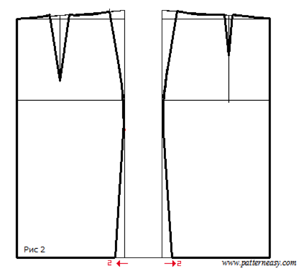 Построение выкройки юбки карандаш с разрезом спереди Шьем юбку-карандаш Шить просто - Выкройки-Легко.рф
