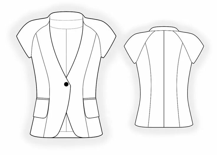 Построение выкройки жакета женского без рукавов Jacket With Short Sleeves Jacket pattern sewing, Sewing patterns, Jackets