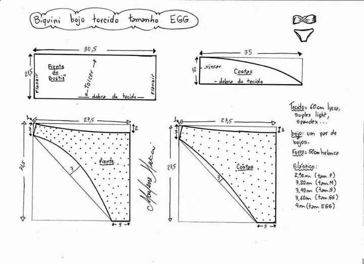 Построение выкройки женских трусиков Пин от пользователя norma caceres на доске norma caceres Выкройки, Шитье, Модели