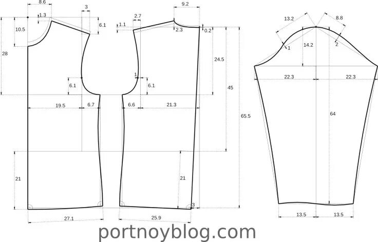 Построение выкройки женской футболки с втачным рукавом Мужская футболка с длинными рукавами Портной блог Мужские футболки, Футболка с д