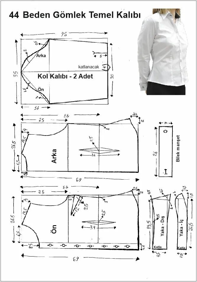 Построение выкройки женской рубашки с длинным рукавом Выкройки, Модели рубашки, Модели