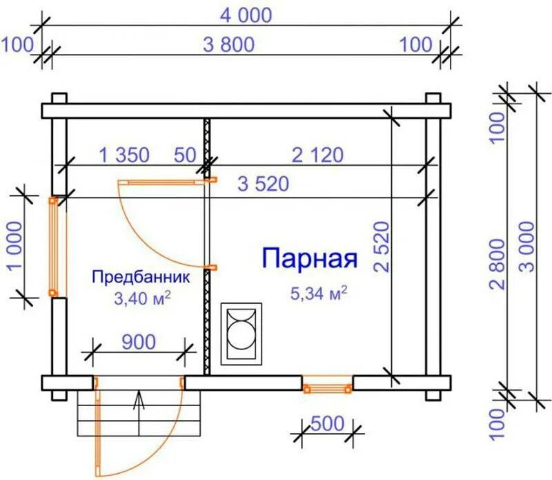 Построить баню чертеж Каркасная баня: проекты и чертежи