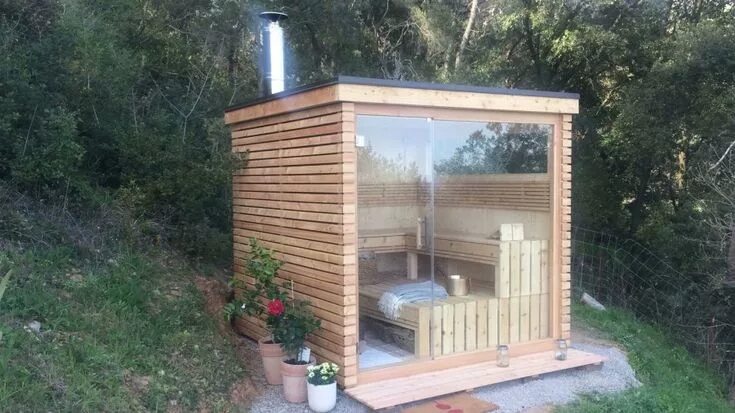 Построить баню на даче своими руками Sauna Cubo Diy sauna, Saunahaus garten, Sauna außen