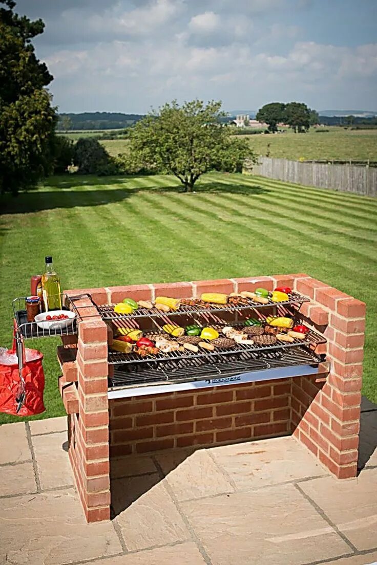 Barbecue grill made of brick DIY. Photo instructions