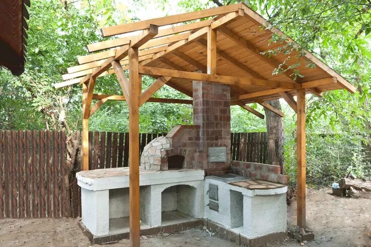 Построить беседку барбекю своими руками Picnic shelter plans HowToSpecialist - How to Build, Step by Step DIY Plans Печи