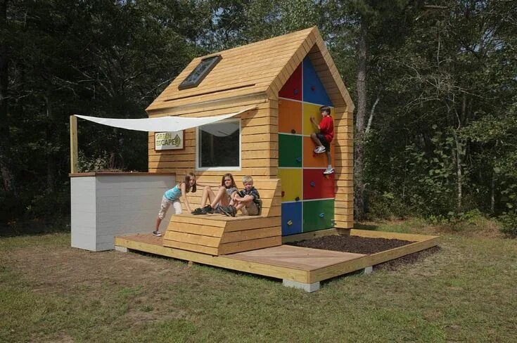 Построить детский домик на даче своими руками Креативный подход Backyard playhouse, Play houses, Build a playhouse