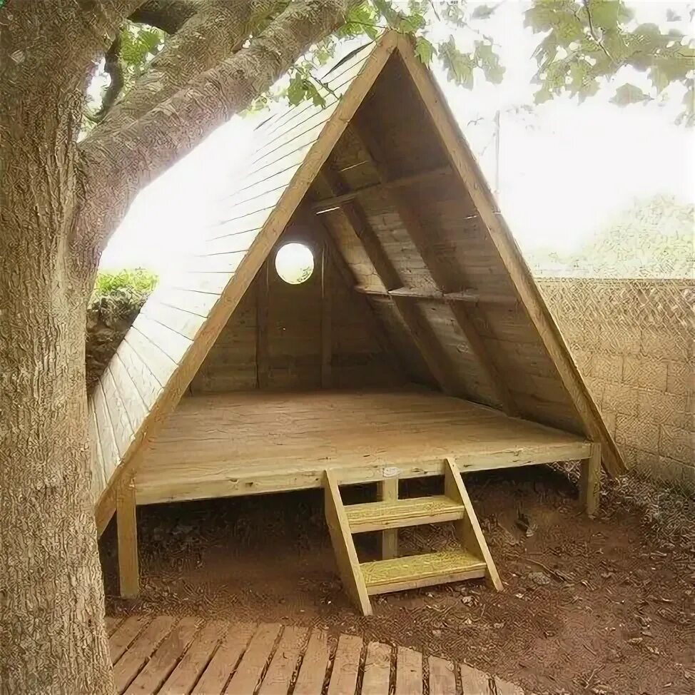 Построить домик на дачу своими руками a mini-treehouse nest-nook would be in order Hintergarten, Spielhaus garten, Gar