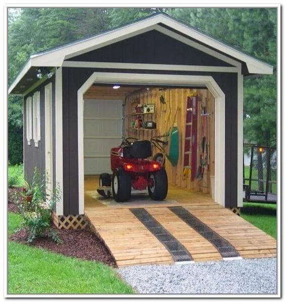 Построить гараж на даче своими руками hi5homes.com Backyard storage sheds, Diy shed plans, Building a shed