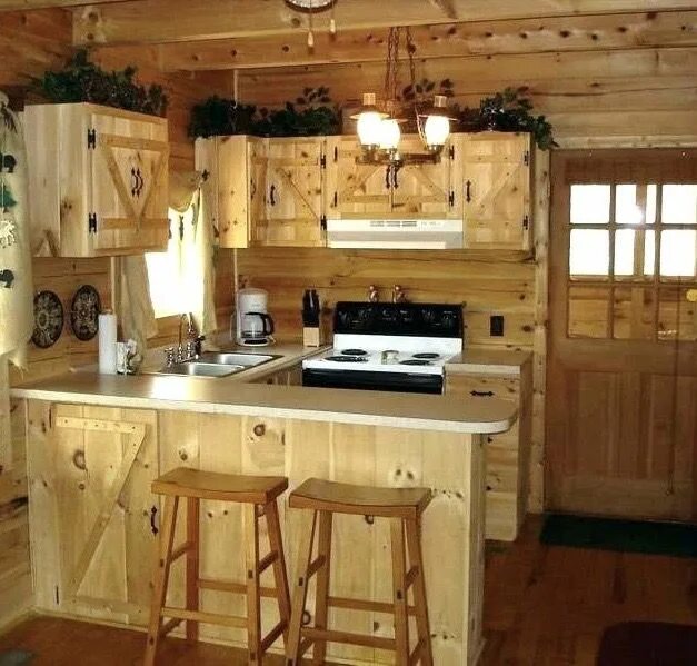 Построить кухню на даче своими руками Pin on Home ideas Rustic cabin kitchens, Tiny house kitchen, Rustic kitchen desi