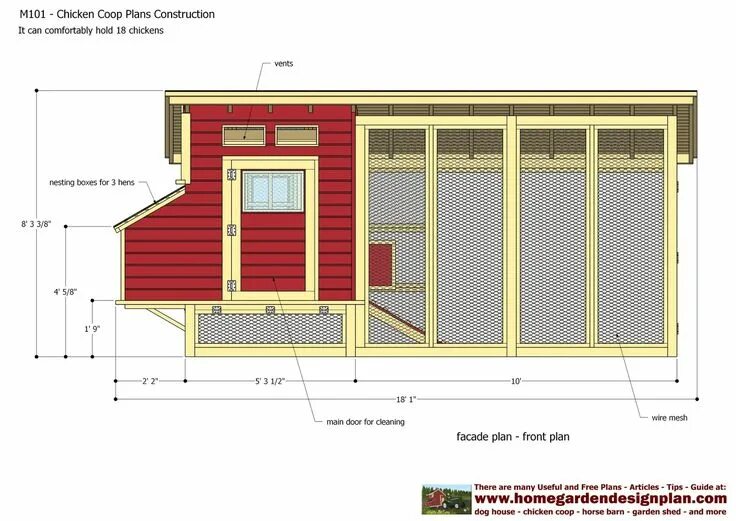 Построить курятник своими руками чертежи home garden plans: M101 - Chicken Coop Plans Construction - Chicken Coop Design 