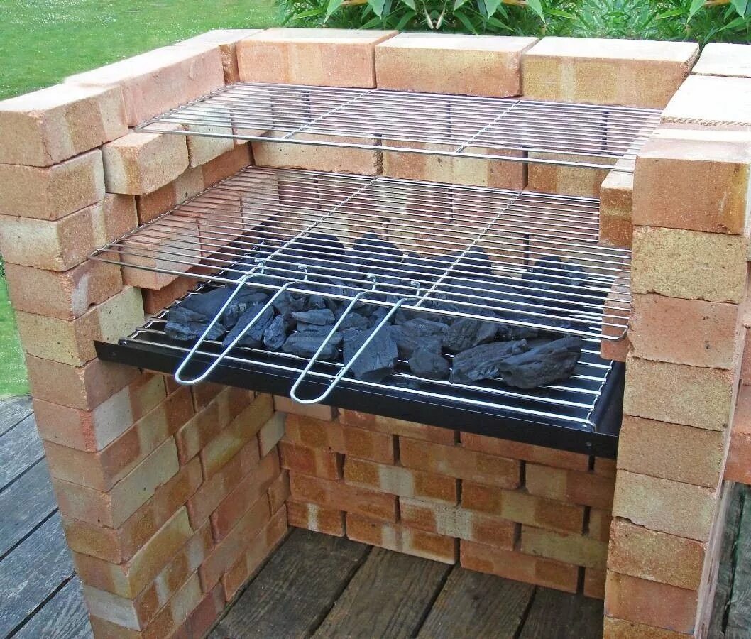 Построить мангал на даче своими руками BRICK BBQ DIY KIT + WARMING GRILL Gartengrill selber bauen, Gemauerter grill, Gr