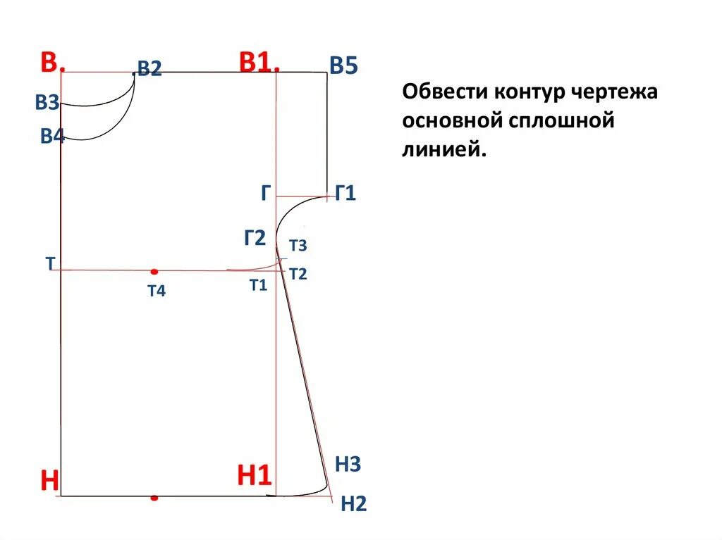 Построить выкройку футболки женской по своим меркам Чертеж футболки 6 класс