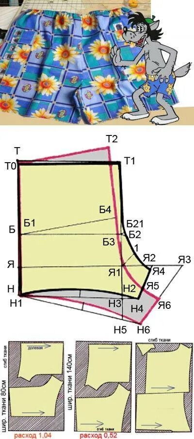 Построить выкройку мужских семейных трусов ссср Выкройка мужских трусов