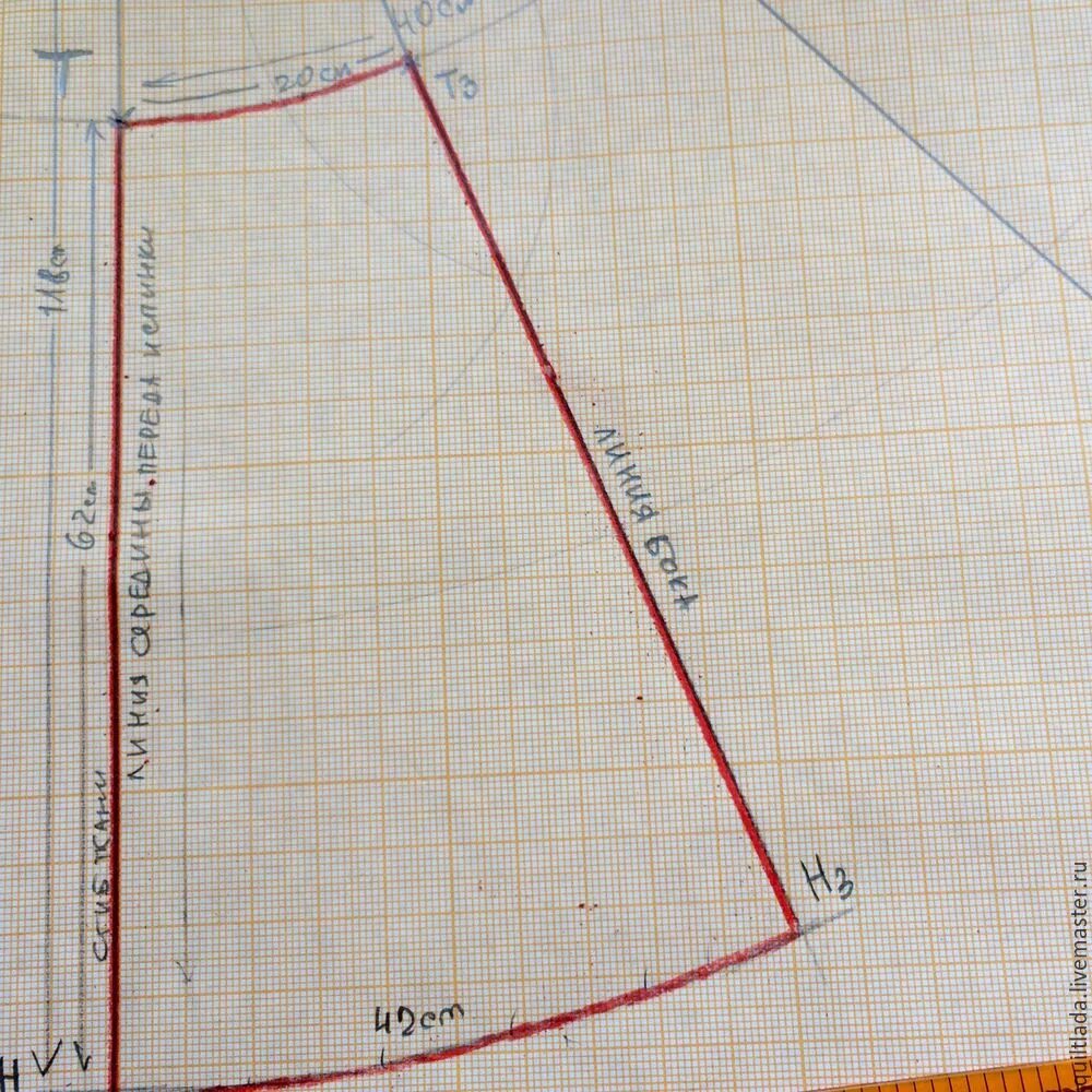 Построить выкройку юбки по косой Как сшить лоскутную юбку из дикого шелка. Часть 2: Мастер-Классы в журнале Ярмар