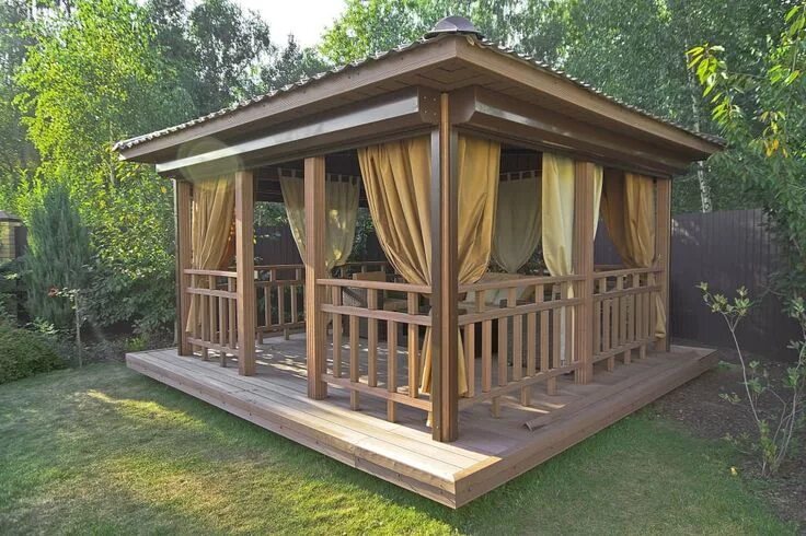 Построить закрытую беседку своими руками 10 options de pavillons dans tous les styles pour votre jardin ! homify Véranda 