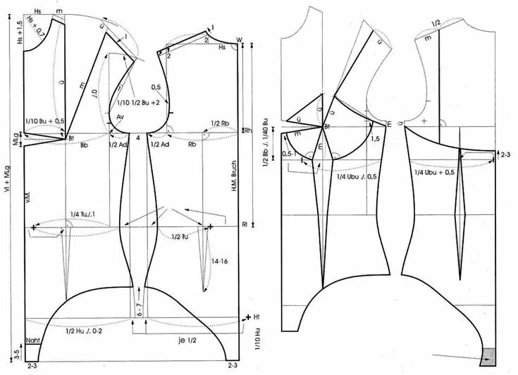 Построить женскую выкройку Некоторые нюансы построения выкройки женского боди Unterwäsche nähen, Kleidung n