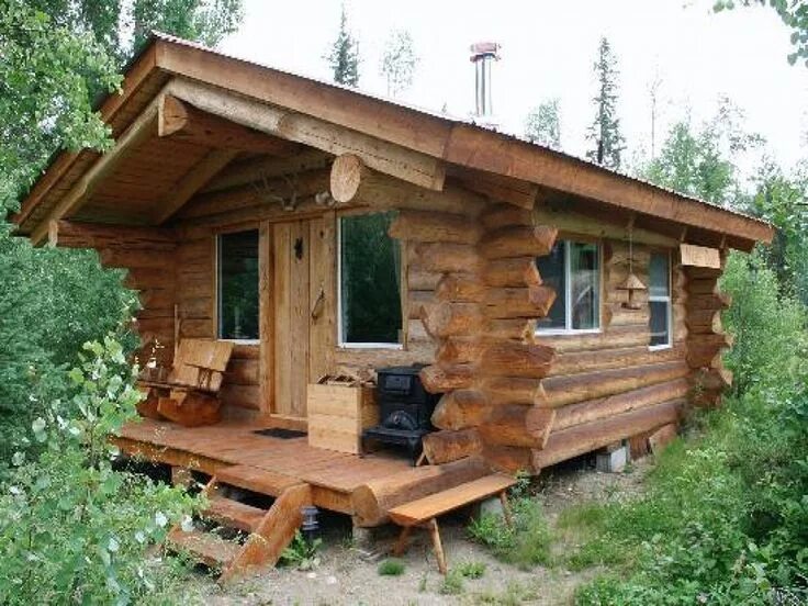 Постройка бань фото Unique Cabin Ideas 19 Small cabin plans, Rustic cabin, Tiny cottage design