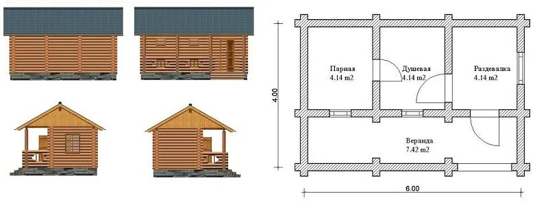 Постройка бани чертеж Бани чертежи