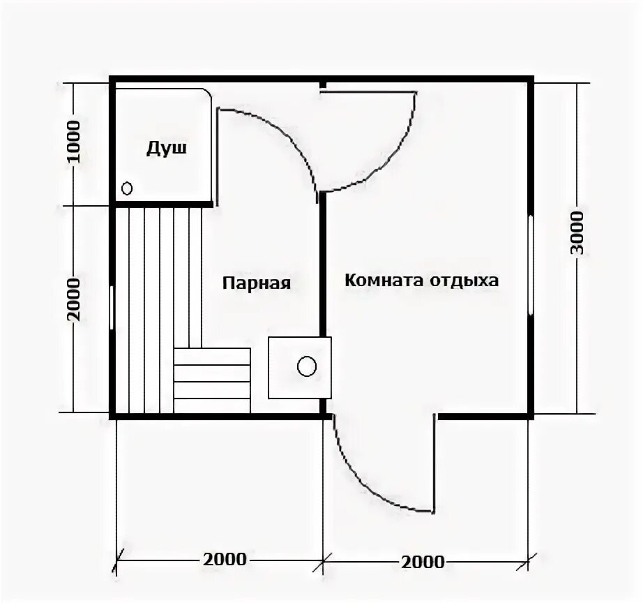 Постройка бани чертеж Проект А-1 сруб 3х4 - Срубы из Смоленска - продаем готовые срубы бань, домов из 