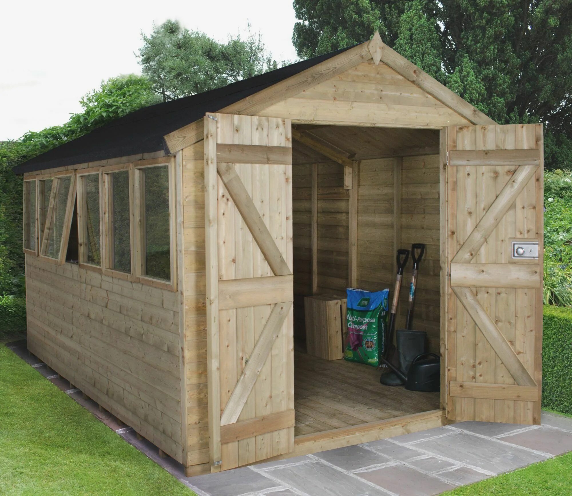 Постройка хозблока на даче своими руками Forest Timberdale 8 x 12 ft Tongue & Groove Double Door Shed Building a shed, Ap