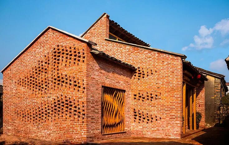 Постройки из кирпичей фото M.O.D.E.S constructs chinese ancestral hall based on digitized brick patterns Br