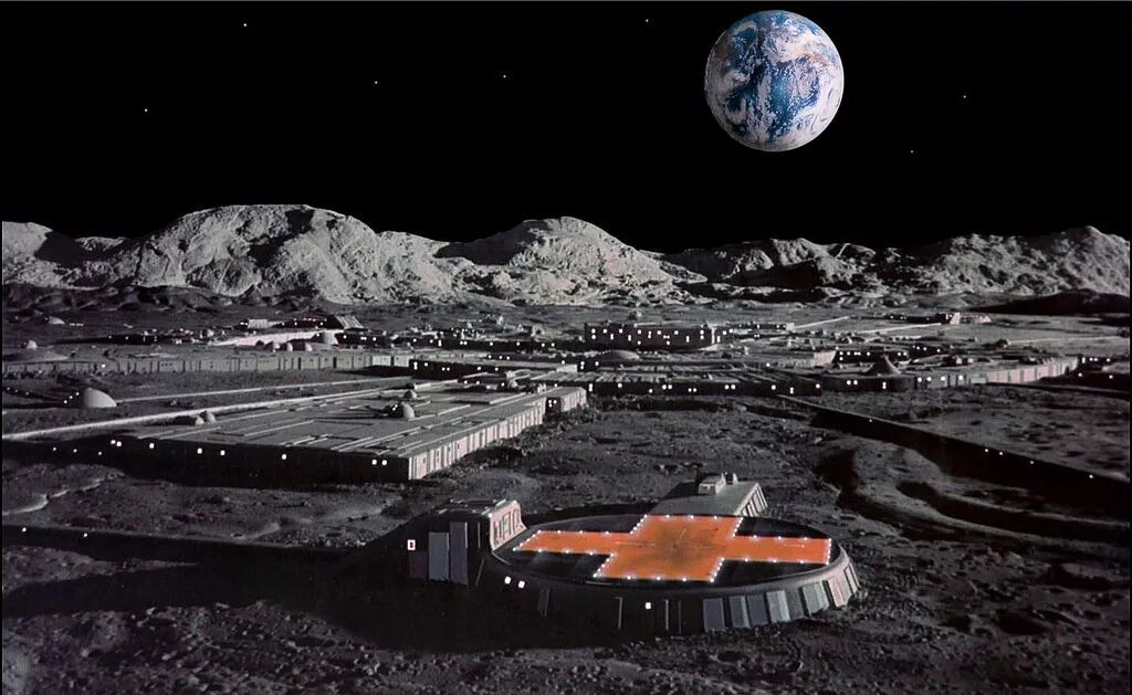 Постройки на луне фото Moonbase Alpha Gebäude