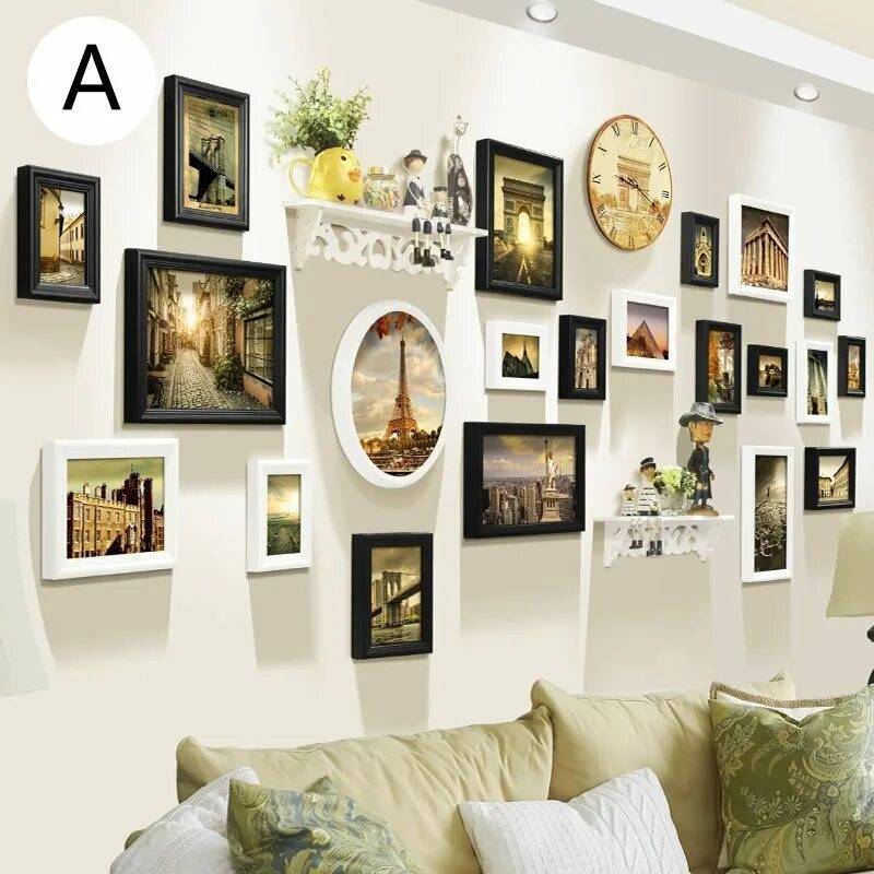 Посты на стену фото Solid Wood Picture Frame Set for Stylish Wall Decoration