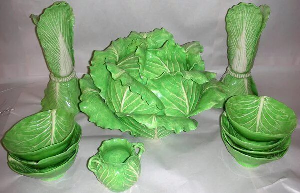 Посуда капуста фото 061219: DODIE THAYER POTTERY LETTUCE LEAF TUREEN ETC. - Jun 21, 2008 DuMouchelle