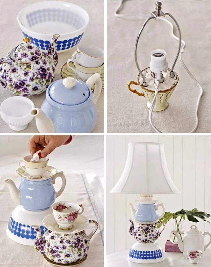 Посуда своими руками в домашних Светильник из чайника своими руками Unique light fixtures, Teapot lamp, Tea pots