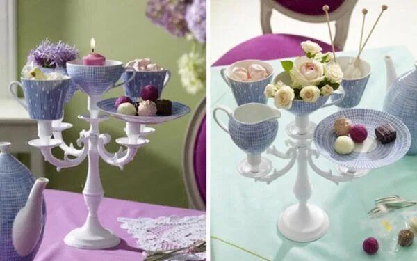 Посуда своими руками в домашних 28 Decorative and Creative Ideas with Cups for Mother's Day Wedding tea cups, Tr