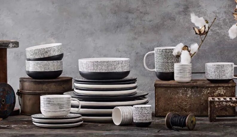 Посуда в стиле лофт Тарелка Raww white, 27 см. Salt&Pepper купить в интернет-магазине HomeFashions.r