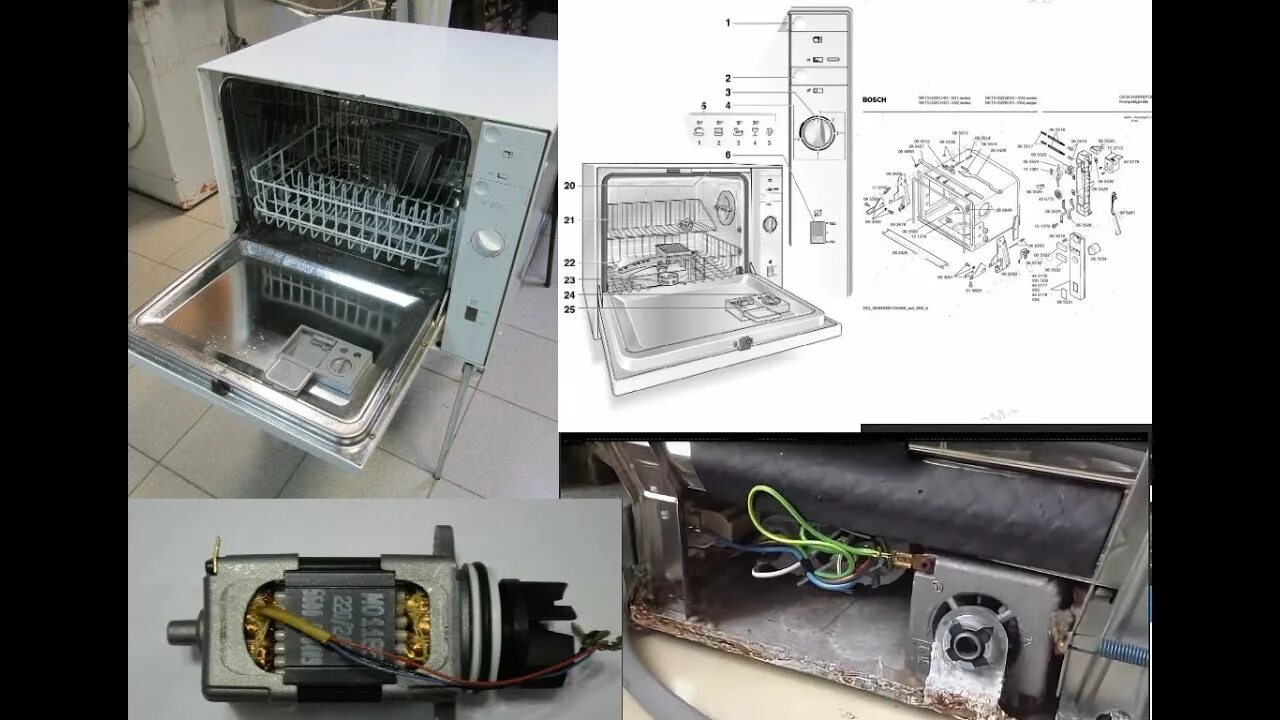 Посудомоечная машина bosch ремонт своими Посудомоечная машина Bosch SKT5102EU гудит и не работает - YouTube