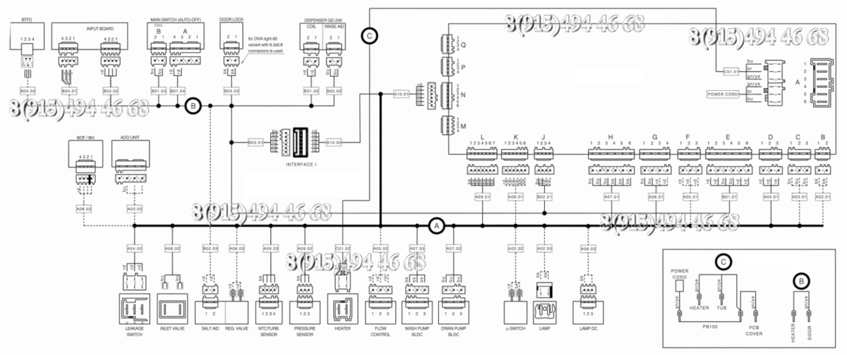 Посудомоечная машина bosch схема подключения Схема силового модуля от посудомойки канди CDP 2L952W -07?" - Яндекс Кью