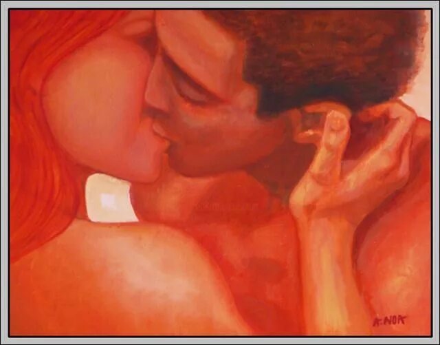 Поцелуй красный фото Rouge baiser / Red kiss Pintura por Aymeric Noa Artiste Peintre Artmajeur