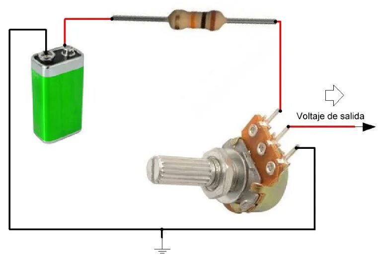 Потенциометр с выключателем схема подключения Como conectar un potenciometro para variar voltaje. Electricidad y electronica, 