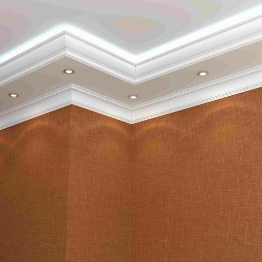 Потолки багетами фото Crown molding inside corner blocks - материал для строительства Crown Molding Co