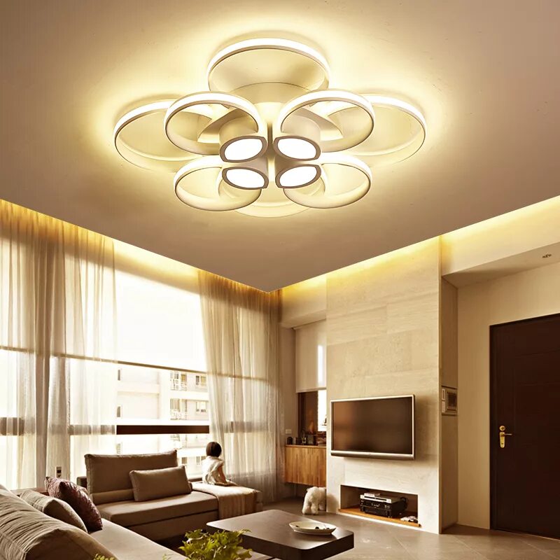 Потолки и люстры в гостиной фото Modern chandelier ceiling led for living room Flower ceiling chandelier for bedr