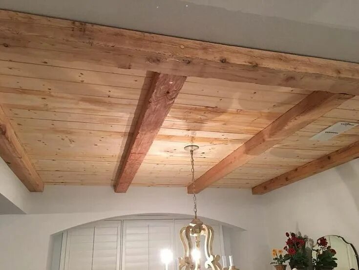 Потолки из бруса фото 300 SQFT Shiplap 'no Lap' Boards. Pine Wall & Ceiling Porch Wood. New Constructi