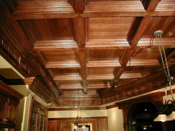 Потолки из дерева фото alternating panel grain direction Coffered ceiling, Ceiling murals, Coffered cei