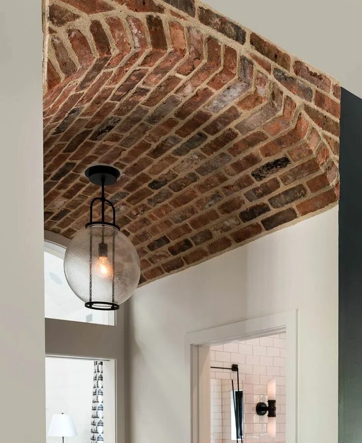 Потолки кирпичные фото Hall ceiling detailing - Brick ceiling - Crisp Architects Brick interior, Brick 