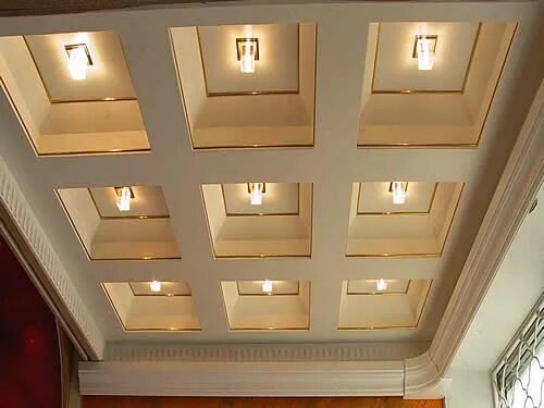 Потолки квадратами фото Кессонный потолок своими руками Строительный портал Coffered ceiling design, Cei